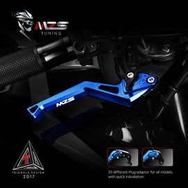 MZS Motorcycle Clutch Brake Levers Short Adjustable Blue Compatible with GROM MSX125 14-25 / CBR500R CB500F CB500X 13-21 / CB300R Monkey 18-24 / CBR300R CB300F 14-21 / CBR250R 11-15