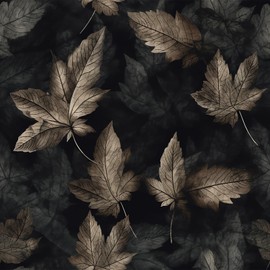 Livelynine 17.5x276 Black and Gold Leaf Peel and Stick Wallpaper Dark Botanical Wall Paper for Bathroom Bedroom Prepasted Art Deco Moody Vintage Contact Paper for Cabinets Walls Renter Friendly Decor