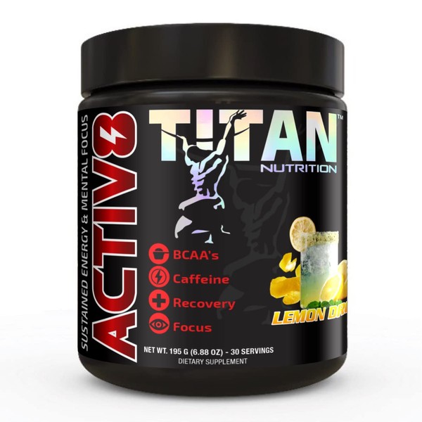 ACTIV8- BCAA's Enhanced with Caffeine and Electrolytes for sustained Energy and Mental Focus (Lemon Drop)