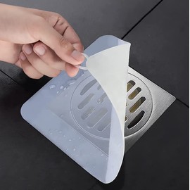 2 Pieces 8 x 8 Inch Silicone Tub Stopper Floor Drain Cover Sewer Anti-Odor Mat Deodorizing Drain Plugs for Kitchen, Bathroom and Laundry