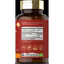 Tahoe Nutritionals Citicoline 500mg | 120 Capsules | CDP Choline Supplement | by Tahoe Nutritionals