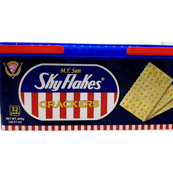 M.Y. San SkyFlakes Philippino Crackers 32 Packs 800g