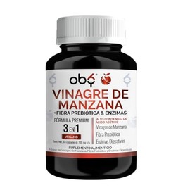 Vinagre de Manzana OBY en Cpsulas  con Inulina de Achicoria y Enzimas Bromelina  Papana  Frmula 3 en 1 de Origen Natural  Cpsulas Veganas  Suplemento 
