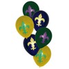 Mardi Gras Balloons- Fleur de Lis Balloons (Large, 12" Latex