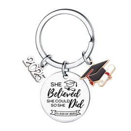Nfyxcaz Graduation Keychain Graduation Gifts for Her Class of 2025 High School College Senior 2025 Gifts Inspirational Gifts for Women