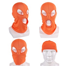 WYSUMMER 3 Hole Full Face Mask, Women Men Thin Balaclava Face Mask for Motorcycle Bike Hunting Cycling Cap Ski, Three Holes Dark Grey, One Size…