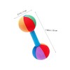 Toyvian Colourful Dumbbell Toy, Dumbbell, Soft Teething Toy for Toddlers,