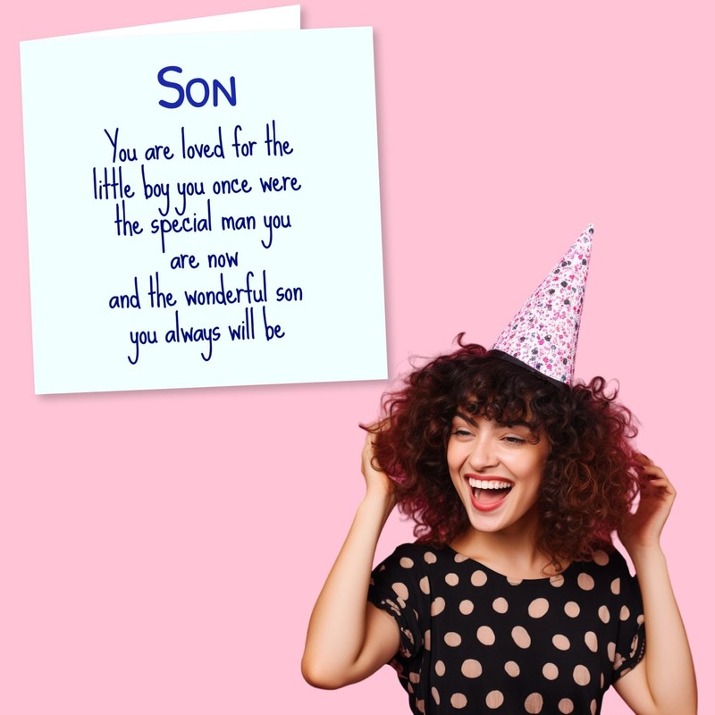 Birthday Card for Son - Heartfelt Message - From Mum,
