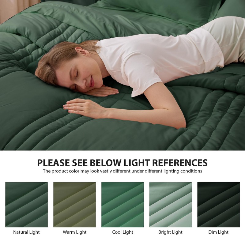 Velorose King Comforter Set Emerald Green - Bed in a