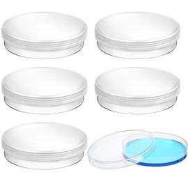 KSJEHW Pack of 6 Plastic Petri Dishes with Lid, Sterile Plastic Petri Dishes, Bacterial Culture Bowl, for Cultivation and Observation of Microbes in Schools and Laboratories (70 mm)