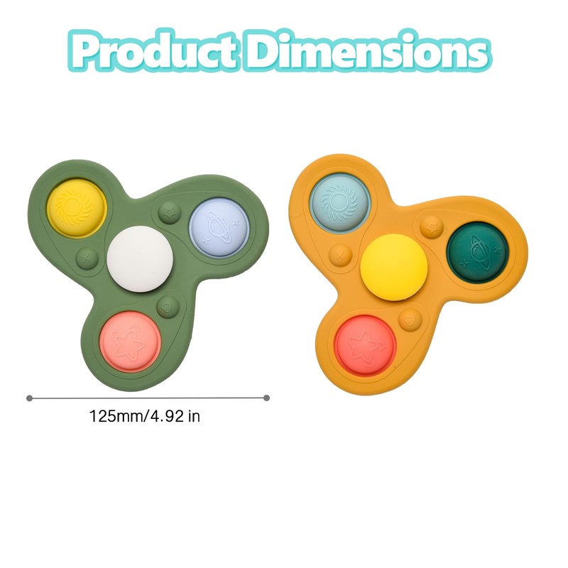 Silicone Suction Cup Spinner Toy for Babies&Toddlers(Planet Style)