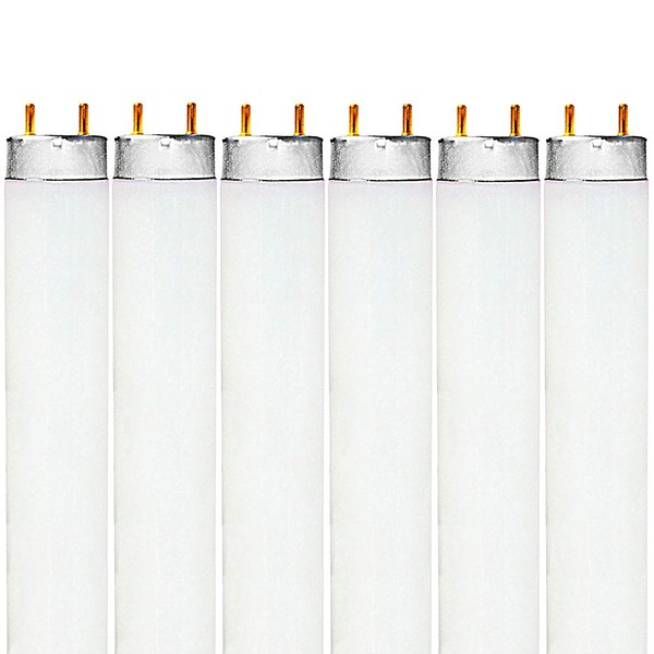LUXRITE F32T8/835 32W 48 Inch T8 Fluorescent Tube Light Bulb, 3500K Natural White, 2800 Lumens, G13 Medium Bi-Pin Base, LR20740, 6-Pack
