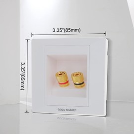 Sharplace 2x Speaker Socket, Wall Socket, Multimedia Speaker Connection, Speaker Plate, Wall Connection Panels, Home Theatre Wall Plate with Banana Plug Sockets for 1 Speaker, White