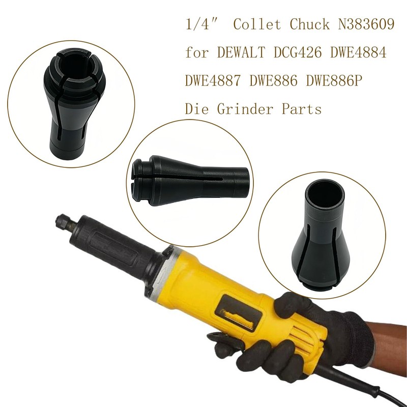 N383609 1/4″ Collet Chuck for DEWALT DCG426B DCG426M2 DWE4887 DWE4887-AR