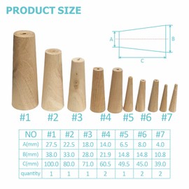 Pack of 10 Marine Boat Conical Thru Hull Soft Wood Plugs Emergency Stop Gap Assorted 1/5 Inch to 1 3/5 Inch 7 Different Sizes