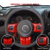 JeCar Interior Steering Wheel Decoration Trim Kits for 2011-2018 Jeep