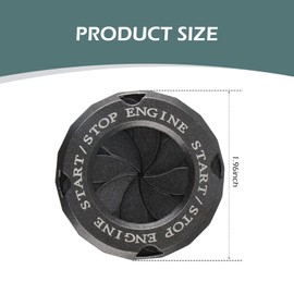 gunroil 1 PC Car Push Start Button Decoration Cover, American Flag Gear Rotation Open Design Ignition Switch Protector, Anti-Scratch Dust-Proof Hidden Starter Cover, Universal for Car (Black)