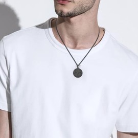 Lattd Tree of Life Necklace 925 Sterling Silver Black Nordic Norse Family Tree Pendant Jewelry Gift for Men Women