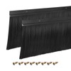 uxcell 2Pcs Door Brush Bottom Sweep H-Shape Aluminum Alloy Base