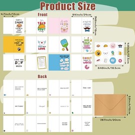 ANGOLIO Tarjetas de felicitación para padres para niños, 25 piezas divertidas de verano Sleepaway Camp papelería con sobres adhesivos para niños, niña