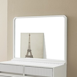 Isheim Hexagon Stand Vanity Mirror 800, White / 이즈하임 육각 스탠드 화장대 거울 800, 화이트