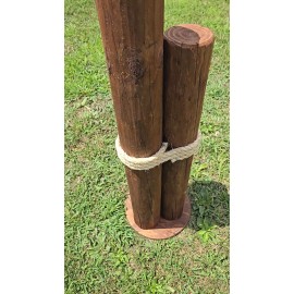 Amish Handmade Nautical Large Pier Post Decoration with Rope