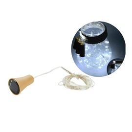 JINSUO Moonlight Star Fairy Lights -Solar Powered Wine Bottle Cork Outdoor Light Garland Lights Festival Outdoor Fairy Light 1M/2M Shaped LED Copper Wire String (Color : White, Size : 1m 10LEDs)