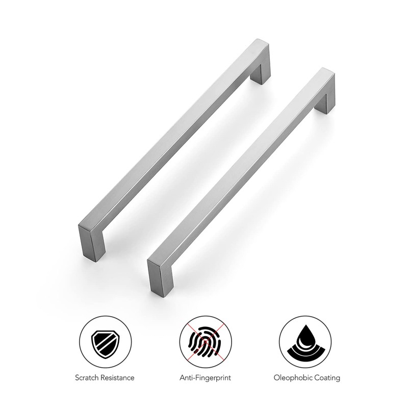 Ravinte 18 Pack 8 Inch Kitchen Square Cabinet Handles Satin