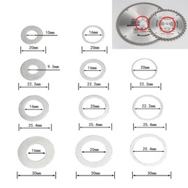 Saw Blade Adapter, 3pcs Metal Bushing Washers Circular Saw Blade Ring Adapters Reduction Bushing (22 x 16 mm)