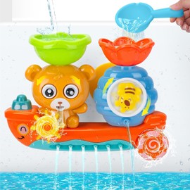 LYSSIID Juguetes para El Baño, Juguetes De Baño para Niños con 2 Potentes Ventosas, Juguetes Interactivos Multicolores Duraderos, Regalos Ideales para Niños Y Niñas, Juguetes Sensoriales.
