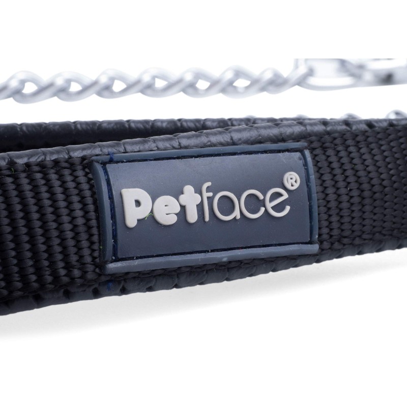 Petface Padded Nylon Chain Lead, Medium, Black