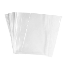 TOPWEL 6 X 8 inch Flat Clear Cellophane Bags- Pack of 100