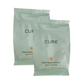 Kim Jeong-moon Aloe Cure Aqua Mild Cooling Sun Cushion 25g (Refill, SPF50+) 2pcs So / 김정문알로에 큐어 아쿠아 마일드 쿨링 선쿠션 25g(리필, SPF50+) 2개 So