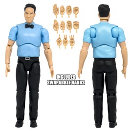 Ultimate Classic Referee with Deluxe Articulation for Wrestling Action Figures