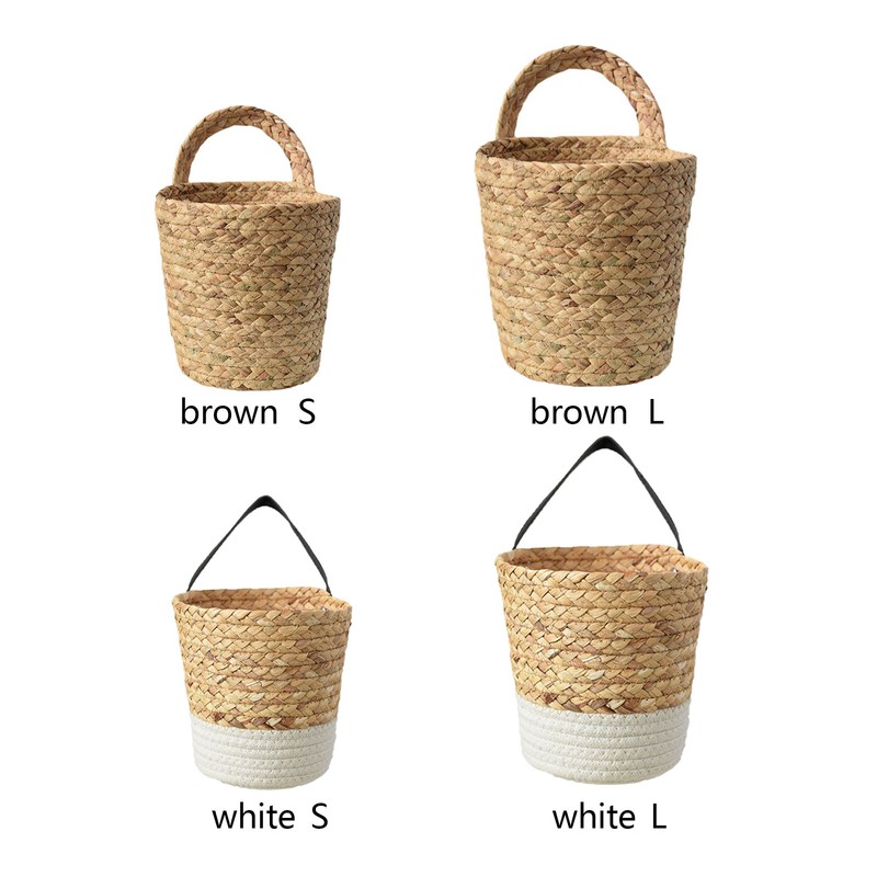 Seagrass Storage Basket Wall Hanging Basket Storage Rack Garden Plant