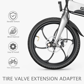 Zhowyeemeng Tire Valve Extension Adapter, 90 Degree Tyre Valve Adapter, Brass Valve Stem Extenders Compatible with Cars, Motorcycles, Bicycles (Golden, 2 Pcs)