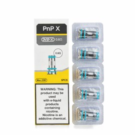 5 Pack PnP X Replacement Coil for Argus Pro 2, Drag 5, Uforce-X, Doric 60 Pro, Drag S2, Drag X2, Vinci Spark100, UFORCE-X Nano Tank, Vinci E120 Compatible PnP X Cartridges 0.15Ω-1.0Ω(0.6ohm)