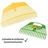Rekord Leaf Rake (Plastic, Yellow) with 26 Prongs and 60