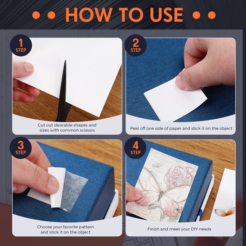 Nezyo 100 Pcs Double Sided Adhesive Sheets White Double Sided