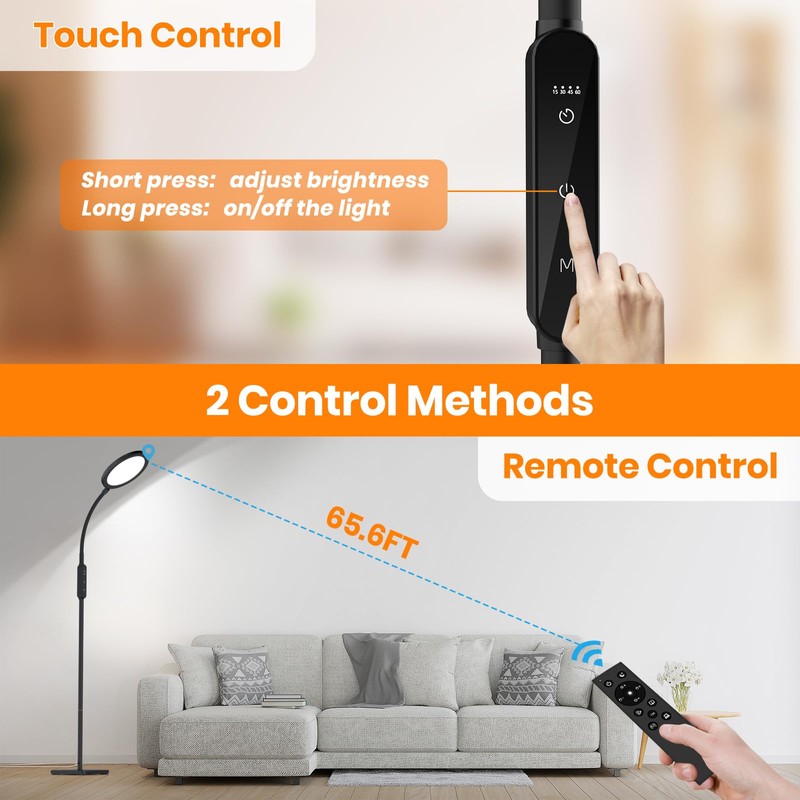 RICIAL 2-in-1 Light Therapy Lamp – Sun Lamp with 4
