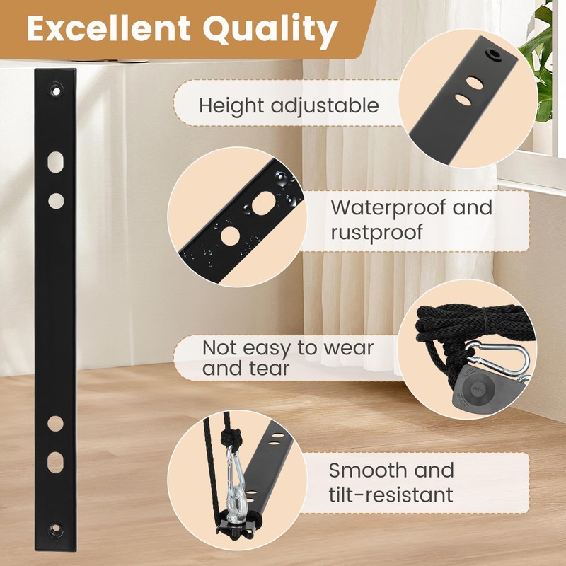 Heavy-Duty Hanging Kit Easily Raises And Lowers Dehumidifier, Helps Reduce