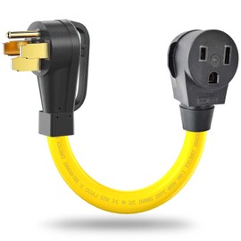 4 Prong to 3 Prong Welder Plug Adapter 220V, NEMA 14-50P to 6-50R RV to Welding Adapter Cord, 50 Amp to 50 Amp, 6 AWG*3C 1FT