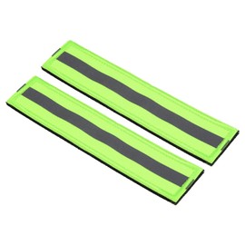 PATIKIL Reflective Patch 1x6", 2 Pcs Hook and Loop Fastener Safety Appliques for Night Sportsperson Worker Hiker, Green