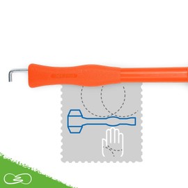 MOSCATELLI Multi-Purpose Camping Hammer, Robust and Ergonomic with Hook for Removing Pegs - Orange