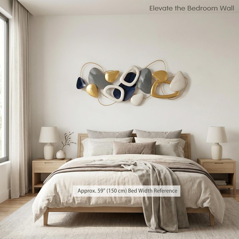 Axioglo 59" Large Wall Decor,3D Abstract Metal Wall Art for