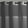 Hookless It's A Snap! 3-in-1 Shower Curtain With Waffle Fabric,