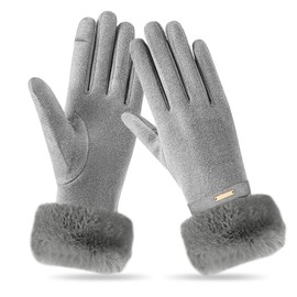 unifun Winter Gloves for Women Fleece Lined Gloves Warm Driving Thermal Gloves Ladies Touch Screen Gloves Windproof Thick Cuff Gloves