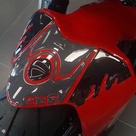 Resin Bike Motorcycle 3D Stickers Compatible with Ducati Monster 937 2021-2025. Front Fender Protection from Bumps and Scratches. Motorcycle Resin Stickers - Made in Italy