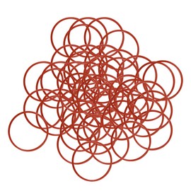 uxcell Silicone O-Ring, 28mm OD, 25mm ID, 1.5mm Width, VMQ Seal Rings Gasket, Red, Pack of 50