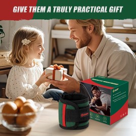 UUP Magnetic Wristband with LED Light, Magnet Tool Belt Wrist Band for Screws and Nails, Adjustable Wrist Tool Holder, Valentines Day Gifts for Men, Him, Boyfriend, Dad, Mechanic, Woodworker, Handyman